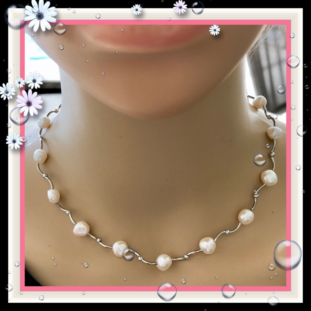 πΊπ΄πΊ LAB CREATED PEARL NECKLACE πΊπ΄πΊ - Picture 3 of 3